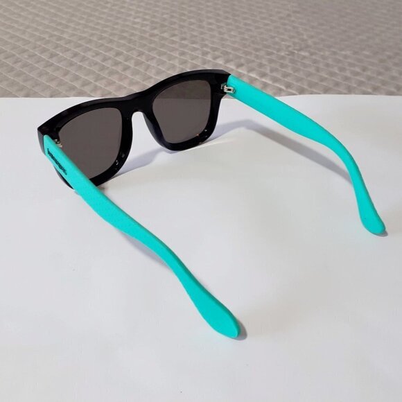 NWOT Havaianas shiny black & matte aqua teal mirrored lens sunglasses - Picture 6 of 6
